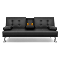 Günstiges Schlafsofa: Modernes Wohnzimmermöbel, Luxus-Eckschlafsofa, Verwandlungsfähiges Leder-Klappsofa