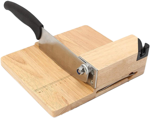 Radiused Square <b>Wood</b> Cutting Board Eco-Friendly Durable Laser Logo Biltong Slicer Beef Biltong Slabs 6cm Thick <b>Slices</b> - Product Image 1
