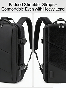 <span class=keywords><strong>Mochila</strong></span> para Portátil con Carga USB para Hombre, Logotipo Personalizado, 15.6 Pulgadas, Impermeable, Bolsa para Computadora de Negocios, <span class=keywords><strong>Mochila</strong></span> de Viaje Antirrobo Resistente - Product Image 4