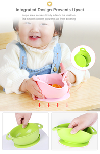 Bol à ventouse en silicone non toxique sans BPA pour bébé et tout-petit, assiette à dessert, vaisselle pour repas, compatible lave-vaisselle, accessoires de repas pour enfants - Product Image 2