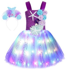 Set Gonna e Fascia per Capelli da Sirena Scintillante per Bambina, Costume da Principessa con Gonna a Palloncino per Feste e Festival DP010 - Product Image 3