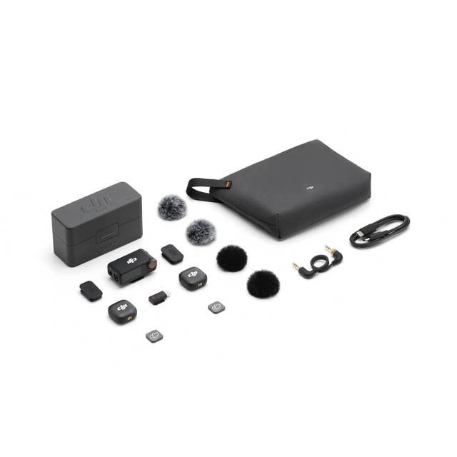 Original Mic 3 (2TX+1RX) Mini Wireless Microphone Charging Case 32-Bit Float 28-Hour Battery Wide Compatibility Compact