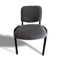 Chaise de bureau ergonomique au design simple, chaise de conférence en maille confortable avec structure en fer pour usage commercial
