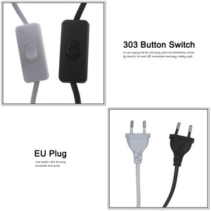 1.8M longueur de ligne <span class=keywords><strong>E27</strong></span> douille de lampe à LED a250V 4A 303 <span class=keywords><strong>adaptateur</strong></span> de support de lampe marche/arrêt pour support de douille de Suspension de lumière LED - Product Image 3