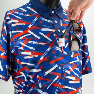 Camisetas Polo de Golf para Hombre, Sublimadas, de Secado Rápido, Ajustadas, con Estampado OEM de Alta Calidad, 100% Poliéster, Logotipo Personalizado - Product Image 5