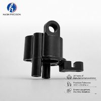 Support de montage pour appareil photo en aluminium anodisé noir usiné CNC de précision 6061-T6, usinage rapide par électroérosion à fil, personnalisé OEM ODM