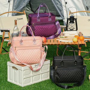 Bolsa Térmica para Lonchera, Gran Capacidad, Impermeable, para Viajes, Picnic, Pañales, Estilo Nórdico, Negro, Rosa, Morado - Product Image 4