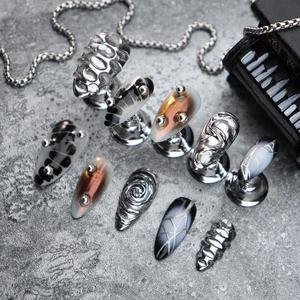 Hot bán Y2K phong cách kim loại Punk nhân tạo móng tay độc đáo mô hình thời trang cho ngón tay ứng dụng lấy cảm hứng từ phong cách Ins - Product Image 4