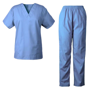 Premium Unisex Medical Scrub <b>Set</b> Satin Finish Needle-Detectable Fabric <b>Doctor</b> Nurse Hospital Clinic Staff Uniform Surgical - Product Image 1