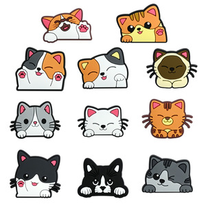 Adornos de PVC con Diseño de Gatito de Dibujos Animados, Adhesivos Suaves, Ecológicos y Reutilizables para Decorar Ropa, Bolsos y Accesorios, Modelo 25058 - Product Image 5