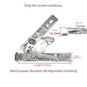 Cerniera Invisibile in Acciaio Inox 304 <span class=keywords><strong>per</strong></span> <span class=keywords><strong>Finestre</strong></span>, Supporto Scorrevole a Quattro Barre, Cerniera a 180 Gradi <span class=keywords><strong>per</strong></span> <span class=keywords><strong>Finestre</strong></span> a Battente - Product Image 3