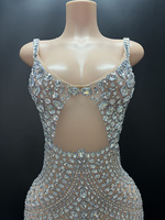 Novance Y4479-B dernières femmes mode vêtements 2024 strass luxe sans manches Sexy robe Vestidos élégant pour la fête