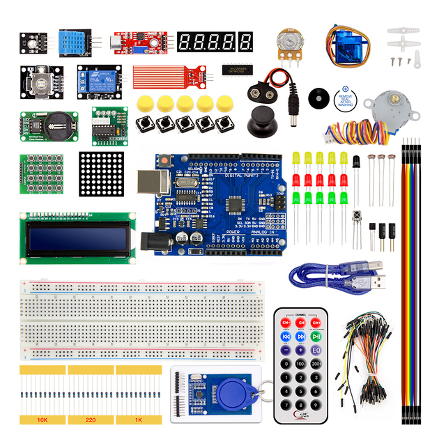 Robotlinking multi-function shield based programming pcb projects development board starter kit for arduino