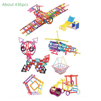 Blocs de construction intelligents en plastique unisexe pour enfant, briques en plastique ABS