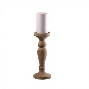 Support de bougie en bois avec produit fait à la main pour la décoration de la maison, de l'extérieur et des restaurants, porte-bougie en bois - Product Image 4