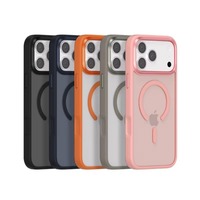Étui de téléphone magnétique semi-transparent givré, coque de protection antichoc |   Compatible avec la série 17 |   Plusieurs couleurs disponibles