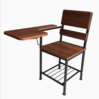 Fauteuil d'école en bois moderne et durable pour salle de classe, bureau à domicile et utilisation en extérieur
