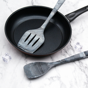 Phụ Kiện Nhà Bếp Nhà Và Nhà Bếp Đồ Nấu Nướng Thiết Kế Bằng Đá Cẩm Thạch Độc Đáo 6 Miếng Màu Xám Làm Bằng Cấp Thực Phẩm Đồ Dùng Nấu Ăn - Product Image 5