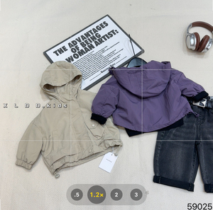 Nouvelle veste à capuche unisexe pour enfants 2026 - Manteau coupe-vent minimaliste avec poches fonctionnelles pour le printemps et l'automne - Product Image 3