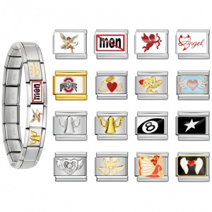 Wholesale Italian <b>Charm</b> Bracelets <b>Angel</b> Natural Stone <b>Charm</b> Bracelets DIY Stainless Steel Module Bracelet Women Jewelry Gift - Product Image 1
