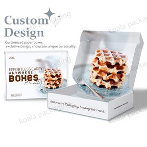 Vente en gros de biscuits de luxe personnalisés emballage de macaron carton beignets <span class=keywords><strong>pizza</strong></span> à emporter boîte de nourriture <span class=keywords><strong>pizza</strong></span> logo imprimé - Product Image 3