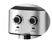 Friteuse à air portable 6L avec minuterie manuelle, nouveau design, appareil de cuisson électrique carré pour la cuisine domestique