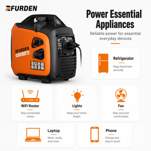 เครื่องกำเนิดไฟฟ้าอินเวอร์เตอร์แบบพกพา ใช้แก๊สโซลีน 3300W 4300W ลดราคาพิเศษ สำหรับตั้งแคมป์ รถบ้าน ตกปลา เดินทาง ใช้ในบ้าน และสำรองไฟ - Product Image 4