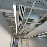 Diffuseur d'air linéaire réglable en aluminium pour plafond avec boîte de plénum pour systèmes CVC