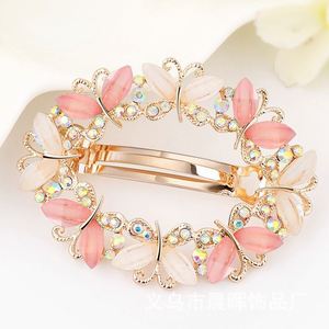 Pinza de Pelo Coreana con Cristales de Colores, Diseño de Flor de Primavera, Accesorio para el Cabello con Pedrería, Mariposa y Formas Geométricas - Product Image 5