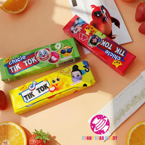 <span class=keywords><strong>Chewing</strong></span>-<span class=keywords><strong>Gum</strong></span> Personnalisé en Gros Marque Privée d'Usine, Emballage de 5 Pièces, Goût de Fruit TikTok <span class=keywords><strong>avec</strong></span> <span class=keywords><strong>Tatouage</strong></span> Autocollant de Dessin Animé - Product Image 3