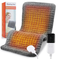Tapis chauffant électrique 12x24 pouces pour tout le corps, 10 niveaux de température, arrêt automatique, minuterie, en flanelle douce, pour le dos, l'abdomen, la taille et les hanches