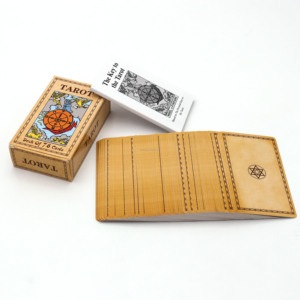 Barajas de Tarot de oráculos de hoja de oro impresas personalizadas inspiradas en papel de diseño de tamaño estándar con libro de guía de tarjetas para uso familiar - Product Image 3