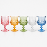 Gobelet moderne en plastique PS Diamond 230ml/240ml sans pied ou à pied court pour événements
