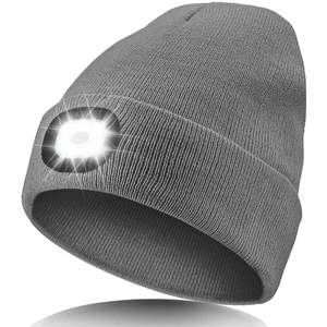 Lampada frontale a LED Beanie Music Hat lampada <span class=keywords><strong>per</strong></span> uomini e donne <span class=keywords><strong>per</strong></span> bambini in campeggio in sella a gadget da corsa regali di natale - Product Image 2