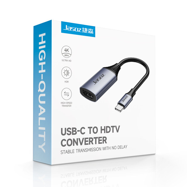 High Speed Type C to for Male-Female 4K 60Hz Adapter Cable for S8/S9 Note 8 Macbook-HDTV & Computer Use