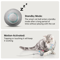 Juguete de Pelota para Gatos con Activación por Movimiento, Pelota Inteligente con Sonido de Pájaro Simulado, Recargable por USB, Juguete Interactivo