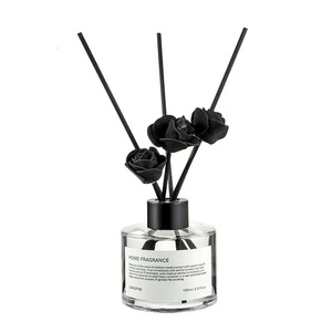 Longfine Home Fragrance <b>Reed</b> <b>Diffuser</b> 100ml Black White Rose Design Aromatherapy Indoor Use - Product Image 5