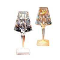 Lampe de chevet rectangulaire en acrylique LED, commande tactile, 3 couleurs de lumière, écologique, durable, décoration minimaliste pour chambre à coucher, lampe de table
