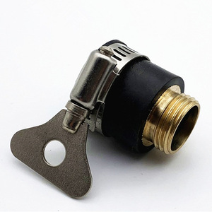 Connecteur multi-usages à filetage extérieur de 4 pouces en cuivre massif pour robinet avec finition chromée, design industriel, installation facile - Product Image 1