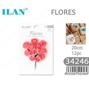 Fleurs en papier ILAN 20mm 12 pièces pour la décoration de gâteaux - Product Image 1