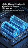 Brosse de nettoyage électrique haute efficacité IPX8 7.4V 2600mAh avec tige d'extension, bouton de réservoir d'eau externe pour pulvérisation de liquide
