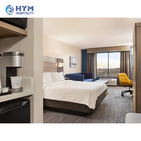 Ensembles de chambre d'hôtel exécutifs modernes en bois massif Holiday Inn Express IHG avec panneau de salle à manger pour lits King et Queen