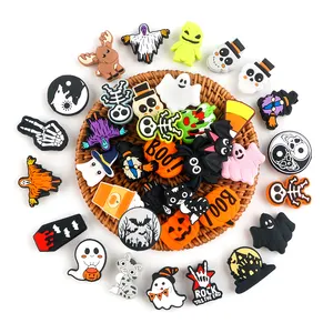 Kovict BPA libre DIY Halloween regalos collar llavero joyería accesorios silicona encantos pluma calabaza fantasma cráneo Focal cuentas - Product Image 1