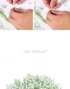 Ramo de Flores Artificiales Blancas para Boda, Decoración de Plantas Verdes para Interiores y Exteriores, Venta al por Mayor - Product Image 3