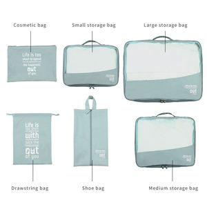 Organizador de viaje de <span class=keywords><strong>40x25x20</strong></span> para hombre y niño, conjunto de bolsa de almacenamiento de equipaje, <span class=keywords><strong>Maleta</strong></span> de diseñador de ropa, 6 uds. - Product Image 2