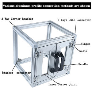 Braket Ekstrusi <span class=keywords><strong>Aluminium</strong></span> Kustom, Braket Penyambung Sudut <span class=keywords><strong>Aluminium</strong></span> untuk Profil <span class=keywords><strong>Aluminium</strong></span> 2020/3030/440/4545 AMG01-206-50-14 - Product Image 4