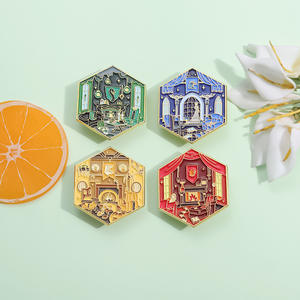 Broche de Aleación con Diseño de Insignia de la <span class=keywords><strong>Academia</strong></span> de Magia de la Película y la Televisión, Estilo Europeo Vintage, para Decoración de Habitaciones y Cocinas - Product Image 6