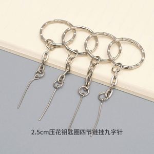 25mm 28mm 30mmねじアイピンキーチェーンキーリングオープンループ留め具付きスプリングフックチェーンDIYバッグ用キーホルダー製造アクセサリー - Product Image 4