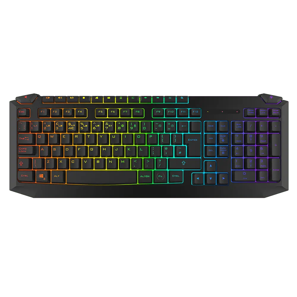 Aikun Keyboard Gaming Berkabel GX3310, Keyboard Gaming Anti-Ghosting, Makro G-key, Lampu RGB