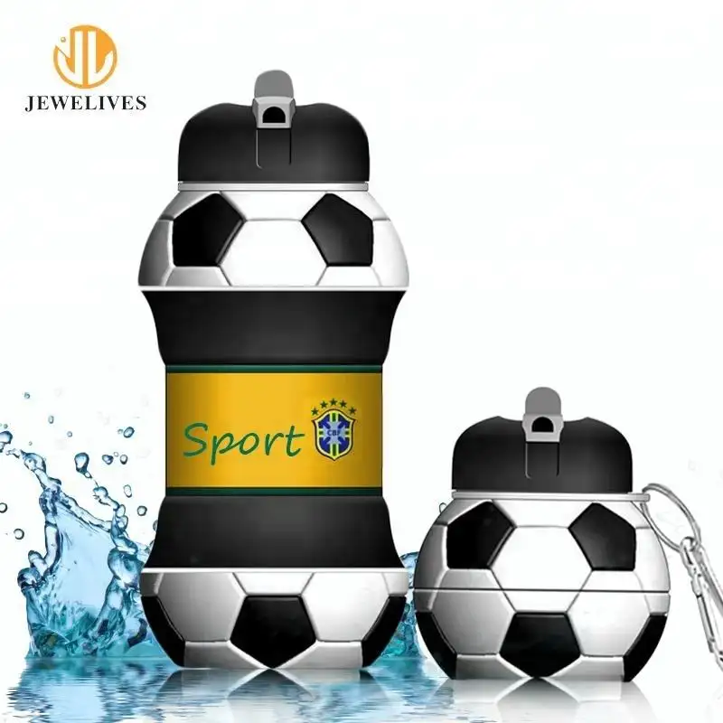 Designer Bottles Botella De Kawaii Para Agua Nios Silicona Infantil Direct Drinking Soccer Cute Water Bottle For Kids